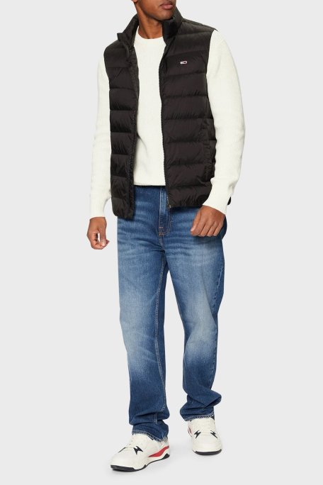 Tommy Jeans Regular Fit Dik Yaka Kapitoneli Şişme Erkek Yelek DM0DM20663 BDS SİYAH - Tommy Jeans (1)