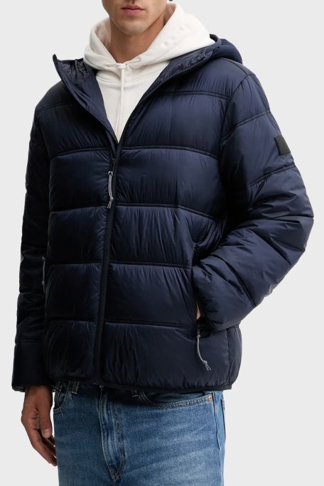 Tommy Jeans Regular Fit Kapüşonlu Kapitoneli Şişme Erkek Mont DM0DM22044 C1G LACİVERT - Tommy Jeans