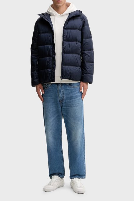 Tommy Jeans Regular Fit Kapüşonlu Kapitoneli Şişme Erkek Mont DM0DM22044 C1G LACİVERT - Tommy Jeans (1)