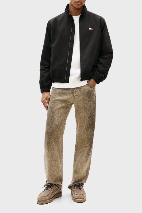 Tommy Jeans Regular Fit Logolu Dik Yaka Erkek Mont DM0DM22720 BDS SİYAH - Tommy Jeans (1)