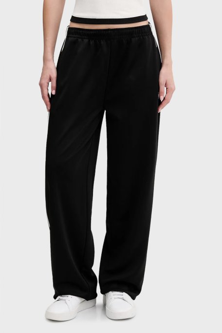 Tommy Jeans Relaxed Fit Logolu Yüksek Bel Kadın Pantolon DW0DW22633 BDS SİYAH - Tommy Jeans