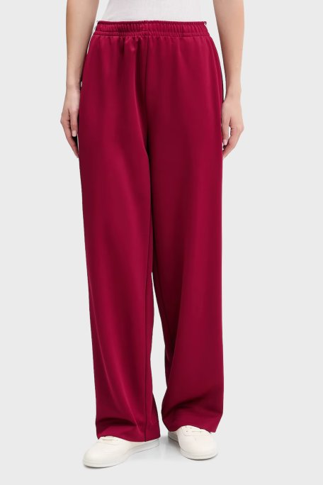 Tommy Jeans Relaxed Fit Logolu Yüksek Bel Kadın Pantolon DW0DW22633 VLC VİŞNE - Tommy Jeans