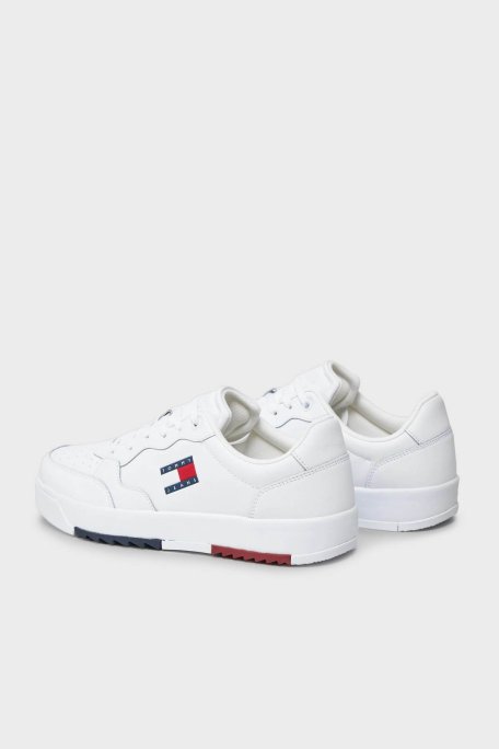 Tommy Jeans Retro Deri Sneaker Erkek Ayakkabı EM0EM01397 YBS BEYAZ - Tommy Jeans (1)