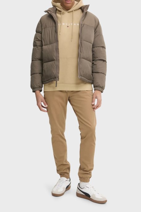 Tommy Jeans Streç Pamuklu Regular Fit Yüksek Bel Lastikli Paça Jogger Erkek Pantolon DM0DM20283 GWG KAHVE - Tommy Jeans (1)