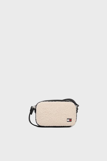 Tommy Jeans Yumuşak Postlu Ayarlanabilir Askılı Bayan Çanta AW0AW18010 YBH BEYAZ - Tommy Jeans