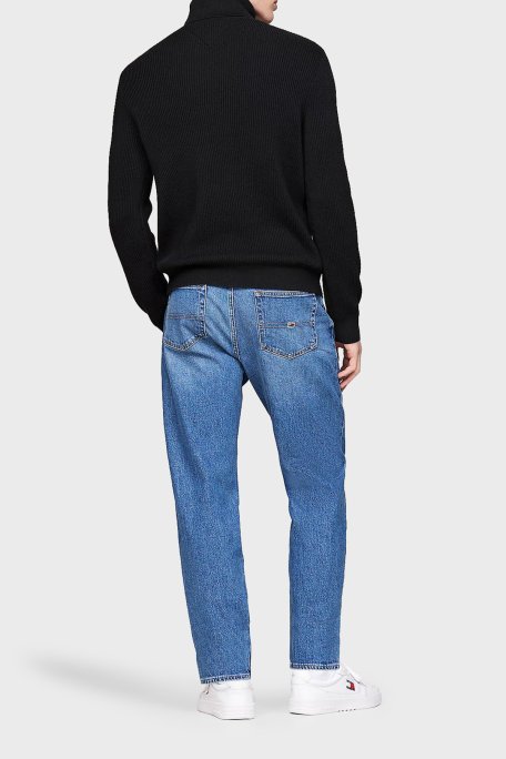 Tommy Jeans Yünlü Slim Fit Balıkçı Yaka Erkek Kazak DM0DM19434 BDS SİYAH - Tommy Jeans (1)