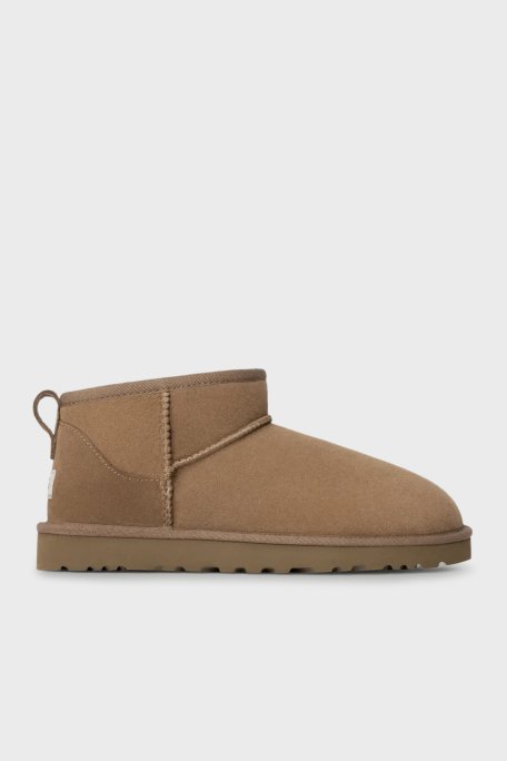 Ugg Hakiki Deri Yumuşak Tüylü Süet Kadın Bot 1137391 TABA - Ugg