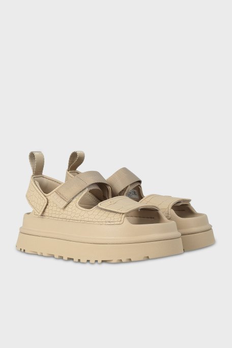Ugg Kabartmalı Kalın Tabanlı Kadın Sandalet 1175311 KUM BEJİ - Ugg (1)