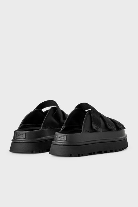 Ugg Logolu 3 Bantlı Cırtlı Kalın Taban Kadın Terlik 1167430 SİYAH - Ugg (1)