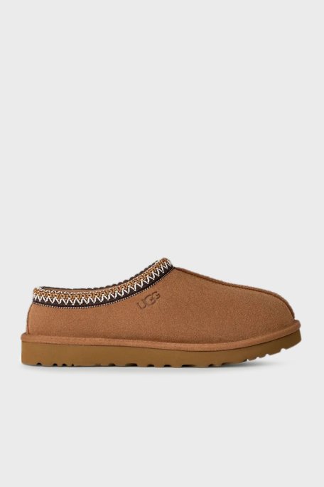Ugg Logolu Dikiş Detaylı Süet Erkek Terlik 1174671 TABA - Ugg