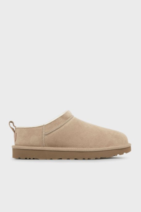 Ugg Logolu Hakiki Deri Suya Dayanıklı Kısa Bilekli Süet Kadın Bot 1173891 KUM - Ugg