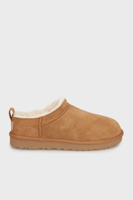 Ugg Logolu Hakiki Deri Suya Dayanıklı Kısa Bilekli Süet Bayan Bot 1173891 TABA - Ugg