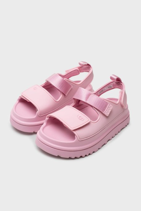 Ugg Logolu Tırtıklı Kalın Taban Cırtlı Çocuk Sandalet 1152813K PEMBE - Ugg (1)
