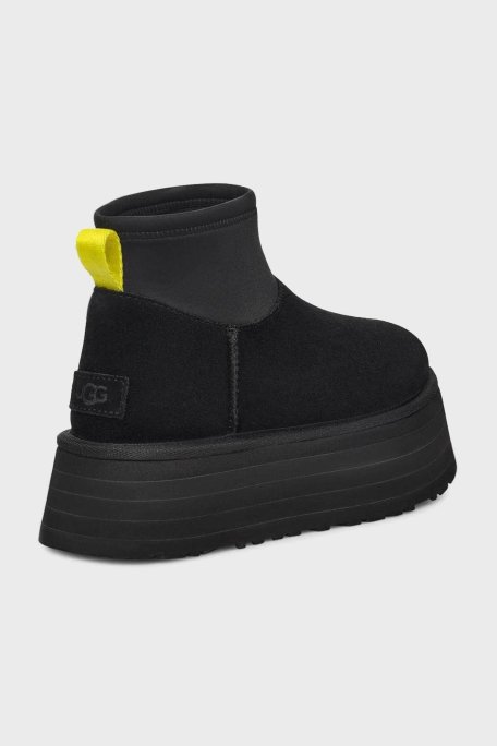 Ugg Süet Kalın Taban Mini Bayan Bot 1168170 SİYAH - Ugg (1)