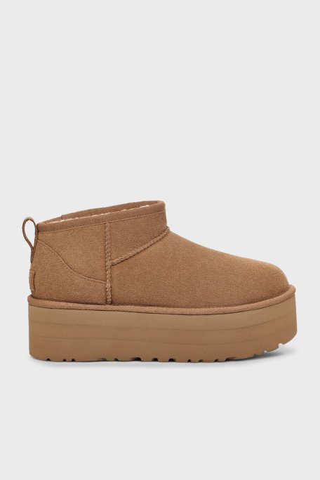Ugg W Classic Kalın Taban Hakiki Deri Mini Kadın Bot 1135092 TABA - UGG