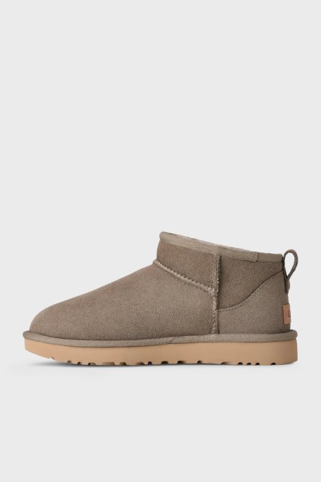 UGG W Classic Hakiki Deri Ultra Mini Bayan Bot 1116109 KOYU GRİ - Ugg (1)
