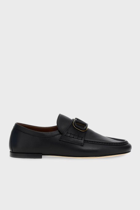 Valentino Garavani Deri Loafer Erkek Ayakkabı 5Y2S0H80 DQF 0NO SİYAH - Valentino Garavani