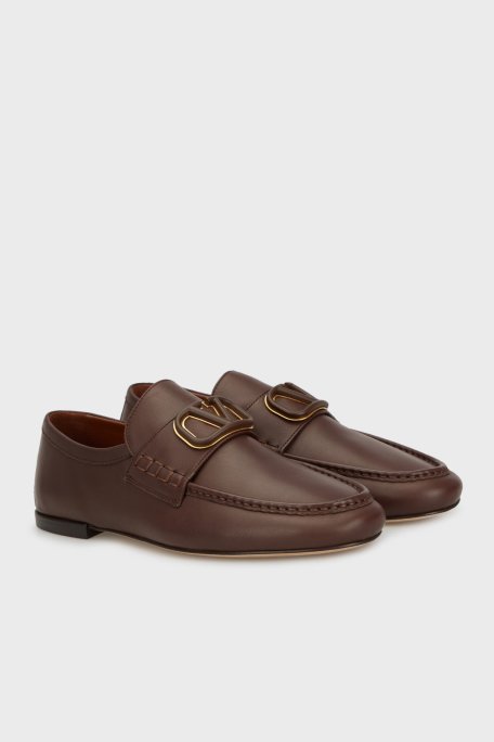 Valentino Garavani Deri Loafer Erkek Ayakkabı 5Y2S0H80 DQF KG8 KAHVE - Valentino Garavani (1)
