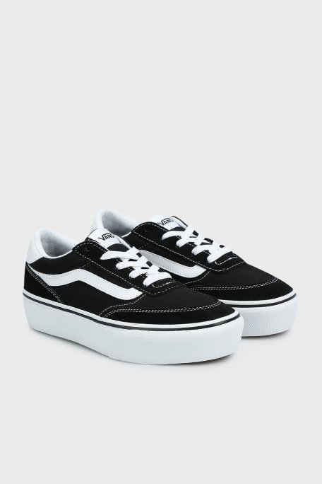 Vans Brooklyn LS Platform Süet Logolu Casual Kadın Ayakkabı VN000DC4BA21 SİYAH-BEYAZ - Vans (1)