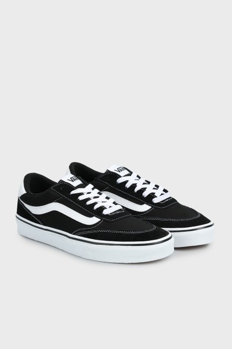 Vans Brooklyn LS Süet Logolu Casual Erkek Ayakkabı VN000D7QBA21 SİYAH-BEYAZ - Vans (1)