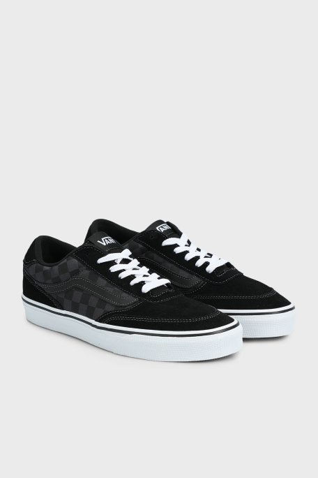 Vans Brooklyn LS Süet Sneaker Erkek Ayakkabı VN000D7QKOU1 SİYAH-GRİ - Vans (1)