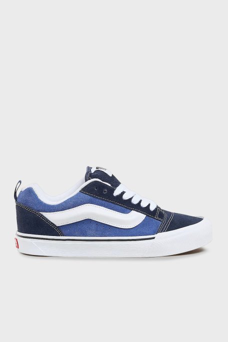 Vans Knu Skool Logolu Süet Sneaker Unisex Ayakkabı VN0009QCNWD1 LACİVERT-BEYAZ - Vans