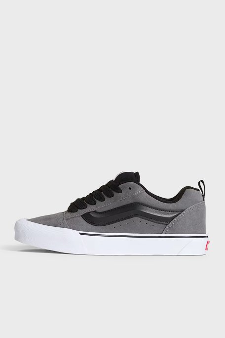 Vans Knu Skool Logolu Süet Sneaker Unisex Ayakkabı VN000DAJPWT1 GRİ - Vans (1)