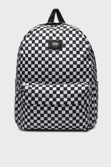 Vans Old Skool Kareli Fermuarlı Unisex Sırt Çantası VN000H4XY281 SİYAH-BEYAZ - Vans