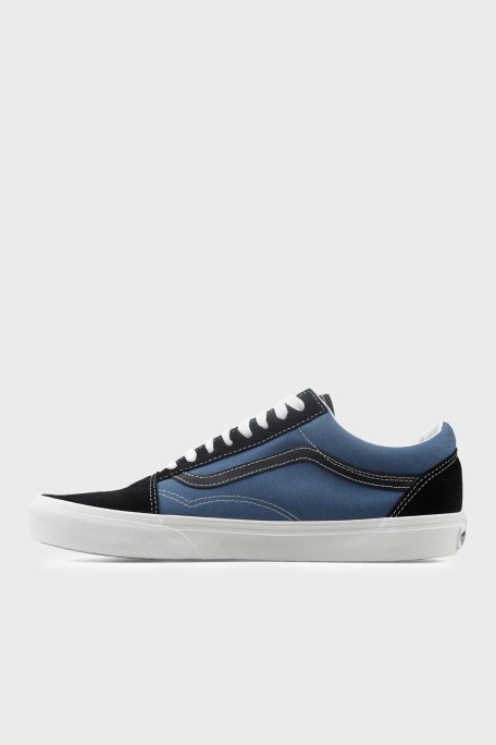 Vans Old Skool Logolu Süet Detaylı Sneaker Unisex Ayakkabı VN000D7ZNGV1 Mavi-Siyah - Vans (1)