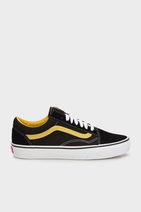 Vans Old Skool Logolu Süet Sneaker Unisex Ayakkabı VN000CR5YLW1 SİYAH-SARI - Vans
