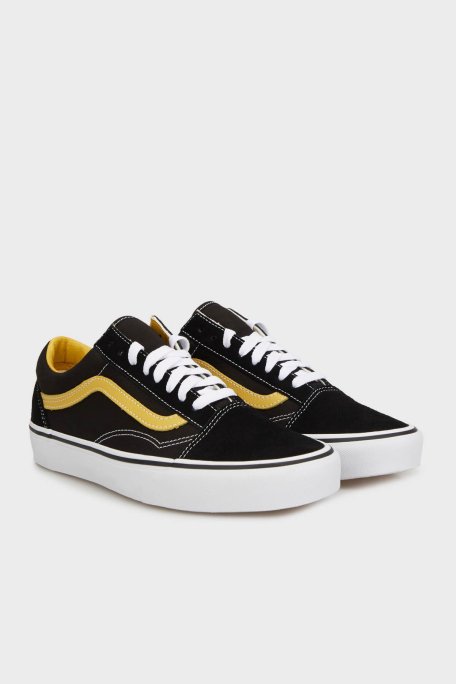 Vans Old Skool Logolu Süet Sneaker Unisex Ayakkabı VN000CR5YLW1 SİYAH-SARI - Vans (1)
