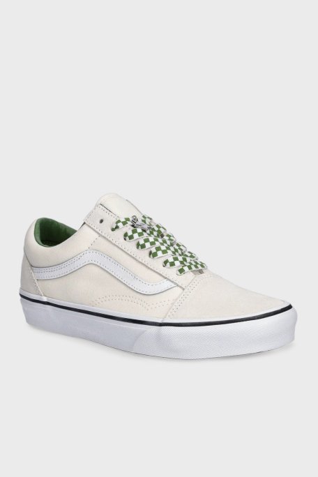Vans Old Skool Süet Logolu Sneaker Unisex Ayakkabı VN000D6WBOM1 Krem-Yeşil - Vans (1)