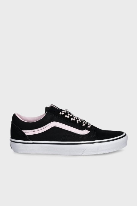 Vans Old Skool Süet Logolu Sneaker Unisex Ayakkabı VN000D6WY281 SİYAH-BEYAZ - Vans