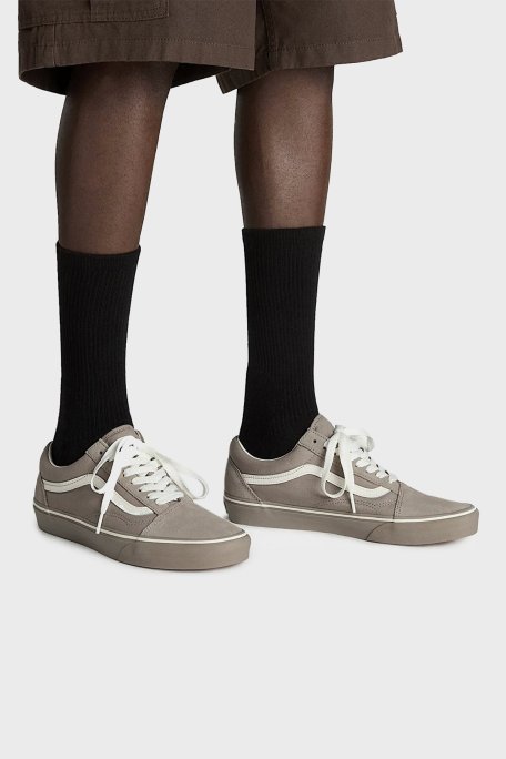 Vans TD Old Skool V Süet Logolu Sneaker Unisex Ayakkabı VN000D5NBXC1 GRİ - Vans (1)