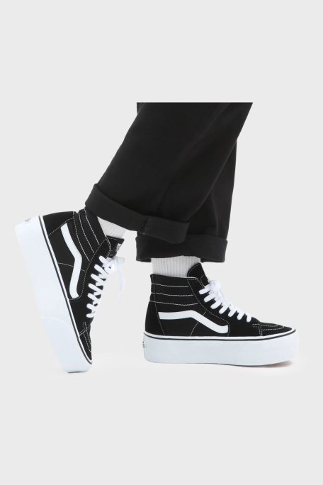 Vans UA SK8-Hi Tapered Bilekli Platform Sneaker Bayan Ayakkabı VN0A5JMKBMX1 SİYAH-BEYAZ - Vans (1)