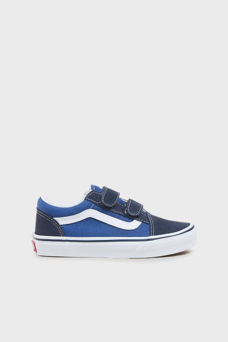 Vans UY Old Skool V Cırt Cırtlı Süet Sneaker Unisex Çocuk Ayakkabı VN000VHENWD1 LACİVERT-MAVİ - Vans
