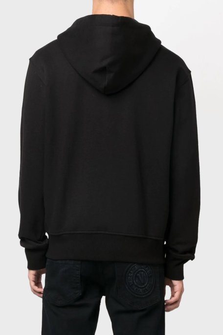 Versace % 100 Pamuk Regular Fit Kapüşonlu Erkek Sweat 73GAIT06 CF00T C89 SİYAH - Versace Jeans Couture (1)