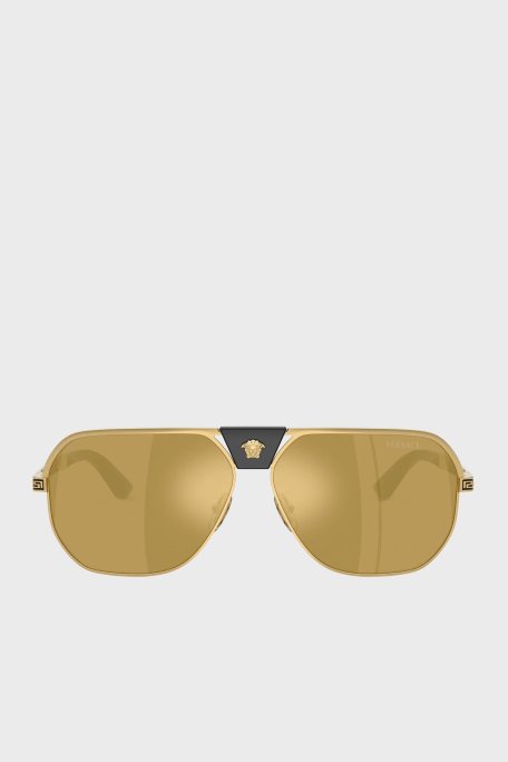 Versace Asimetrik Güneş Erkek Gözlük 0VE2294 10025A 61 Altın - Versace