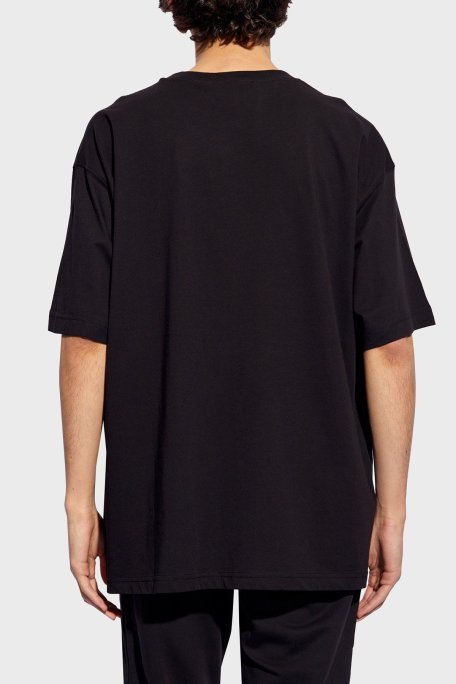 Versace Jeans Couture Bisiklet Yaka Pamuklu Relaxed Fit Erkek T Shirt 76GAHT03 CJ00T G89 SİYAH - Versace Jeans Couture (1)