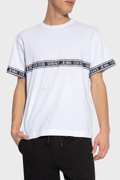 Versace Jeans Couture Logolu Bisiklet Yaka Pamuklu Slim Fit