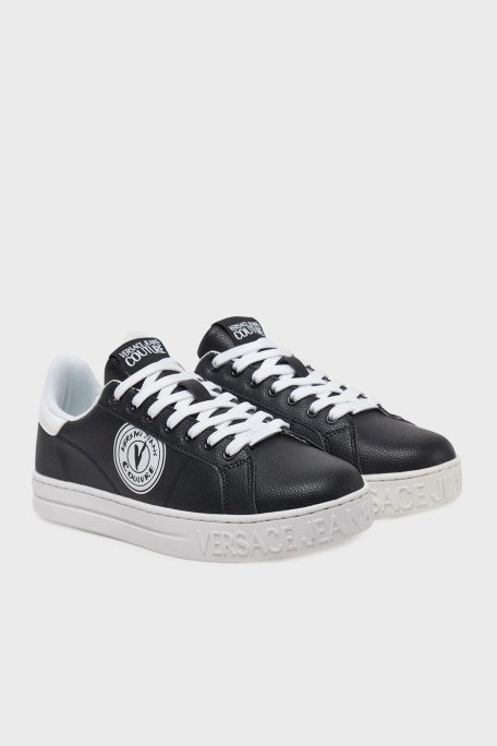 Versace Jeans Couture Logolu Kalın Taban Sneaker Erkek Ayakkabı 78YA3SK1 ZPB01 899 SİYAH - Versace Jeans Couture (1)
