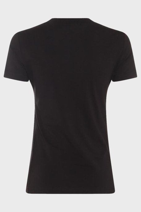 Versace Jeans Couture Logolu Pamuklu Bisiklet Yaka Slim Fit Kadın T Shirt 76HAH6A8 J0020 899 SİYAH - Versace Jeans Couture (1)