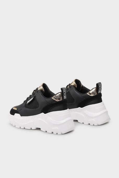 Versace Jeans Couture Logolu Sneaker Bayan Ayakkabı 76VA3SC2 ZPA47 G89 SİYAH - Versace Jeans Couture (1)