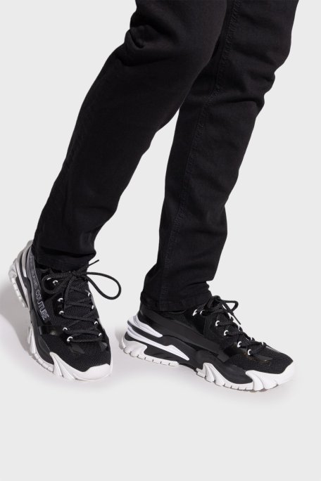 Versace Jeans Couture Logolu Tırtıklı Kalın Taban Sneaker Erkek Ayakkabı 78YA3SI8 ZSC58 899 SİYAH - Versace Jeans Couture (1)