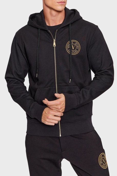 Versace Jeans Couture Pamuklu Regular Fit Erkek Sweat 75GAIT06 CF06T G89 SİYAH - Versace Jeans Couture