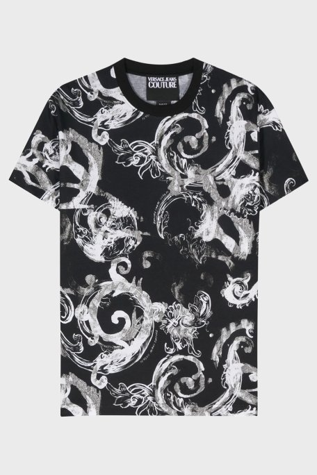 Versace Jeans Couture Pamuklu Slim Fit Bisiklet Yaka Erkek T Shirt 76GAH6S0 JS287 899 SİYAH - Versace Jeans Couture (1)