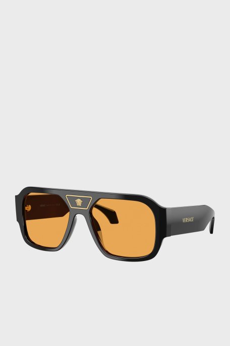 Versace Logolu Güneş Erkek Gözlük 0VE4508U GB17 56 Siyah - Versace