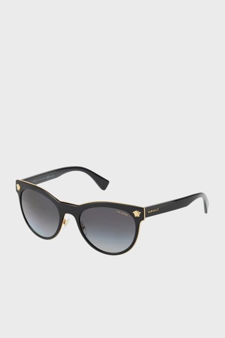 Versace Oval Güneş Bayan Gözlük 0VE2198 1002T3 54 Siyah - Versace