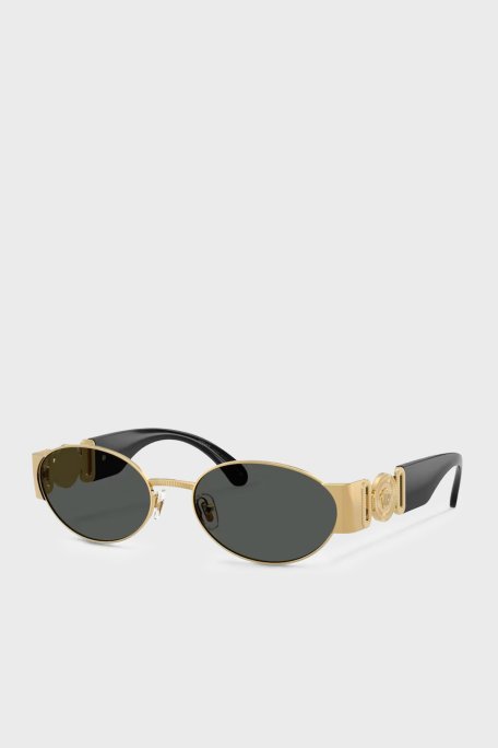 Versace Oval Logolu Güneş Bayan Gözlük 0VE22991 00287 56 Altın - Versace