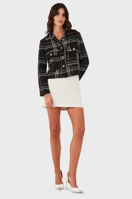 Via Dante Pamuklu Regular Fit Düğmeli Gömlek Yaka Bayan Ceket 2687551191 KAHVE - Via Dante (1)